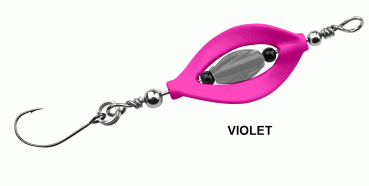 spro trout master double spin spoon violet